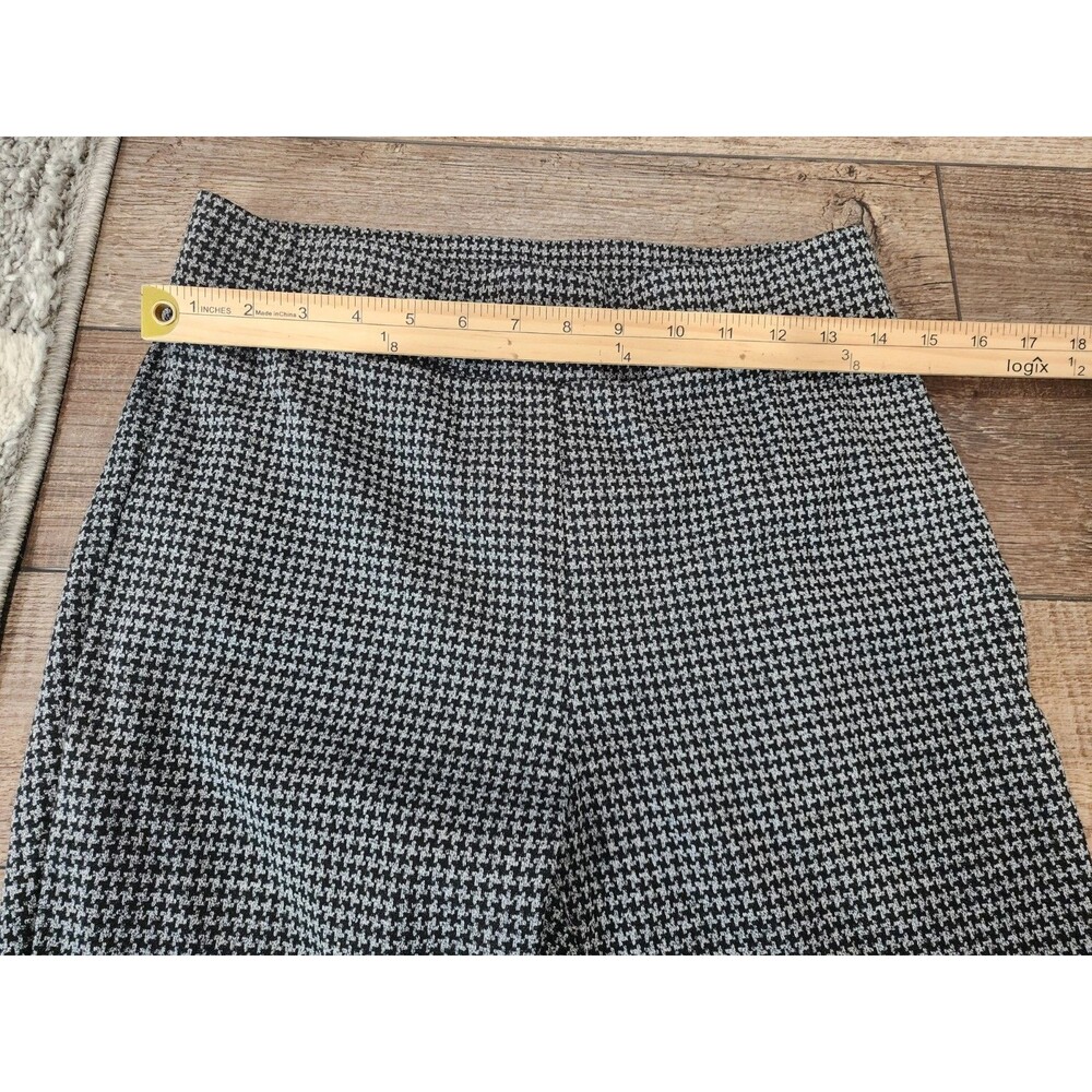 Ann Taylor Loft Marisa Skinny Pants Womens M Black White Geometric Casual Career - Picture 4 of 8